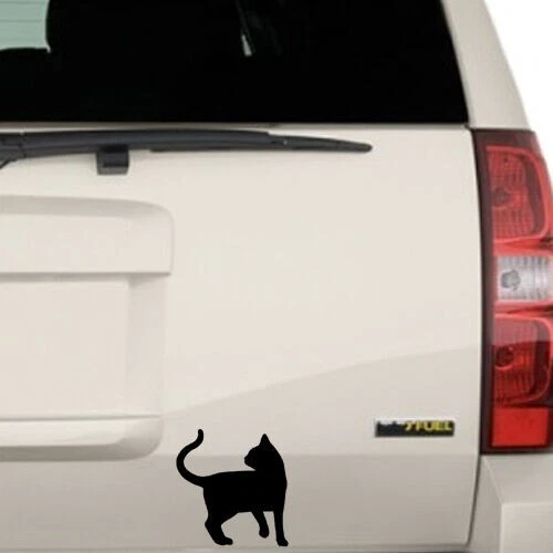 Black Small Cat Vinyl Sticker Decal for Macbook Air Pro Laptop Car Window Bumper - Image 4 of 4