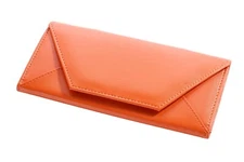 Women Long Envelope ID Card Wallet Fashion Clutch Purse Thin Handbag Orange