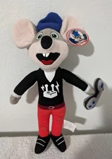 NWT New Chuck E Cheese Gamer 11” Plush Hipster Doll Limited Edition NO GLASSES