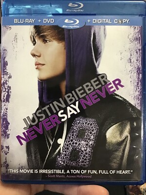 Justin Bieber: Never Say Never (Blu-ray/DVD, 2011, 2-Disc Set, NO Digital