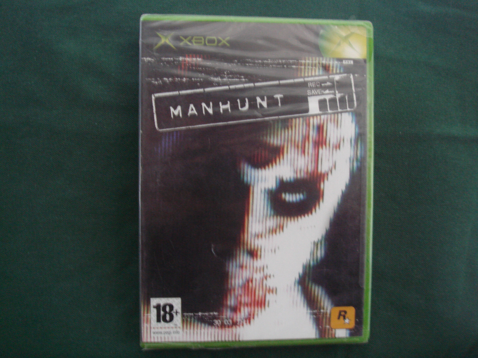 Manhunt, Pal FR RARE-XBOX 1 ère gen-Sealed-blister imparfait petit impact jacket