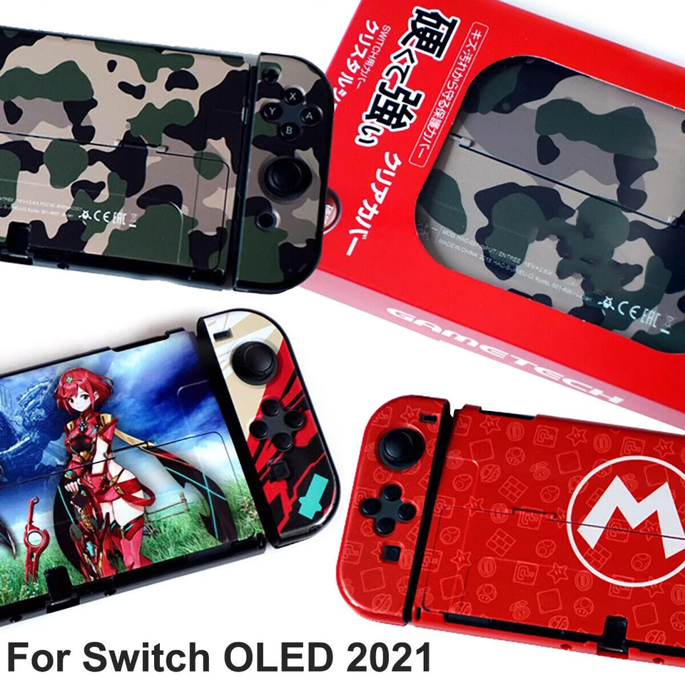 New Protection Case Grip Hard Thin Cover Shell Dockable for Nintendo Switch OLED - Image 2 of 4