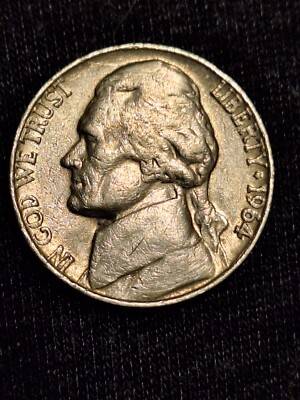 1964 Jefferson Nickel, No Mint Mark, Error Rim Touches Liberty