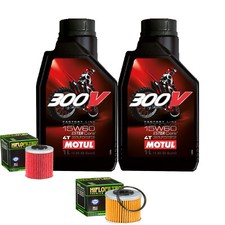 Kit Tagliando Olio Motul 300V 15W60 Per POLARIS ATV 450 Outlaw MXR S 2008>2009