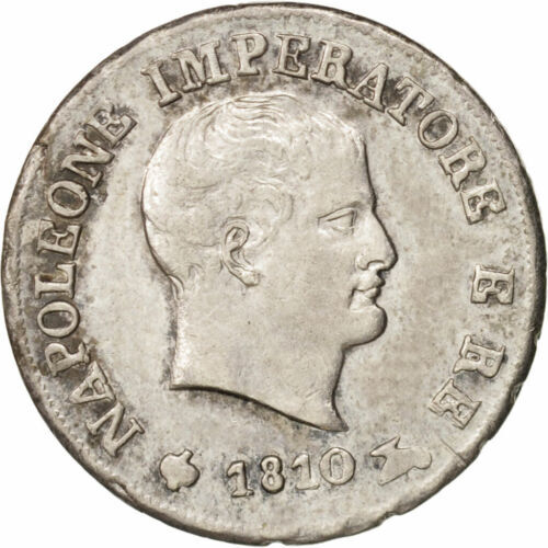 1810 - Napoleon RARE 5 Soldi - 1/4 Lire - .900 Silver Coin