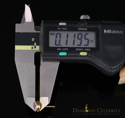 10K Real Yellow Gold with 0.25CT Real Diamond Men's/Women's Stud Earring - Picture 10 of 12
