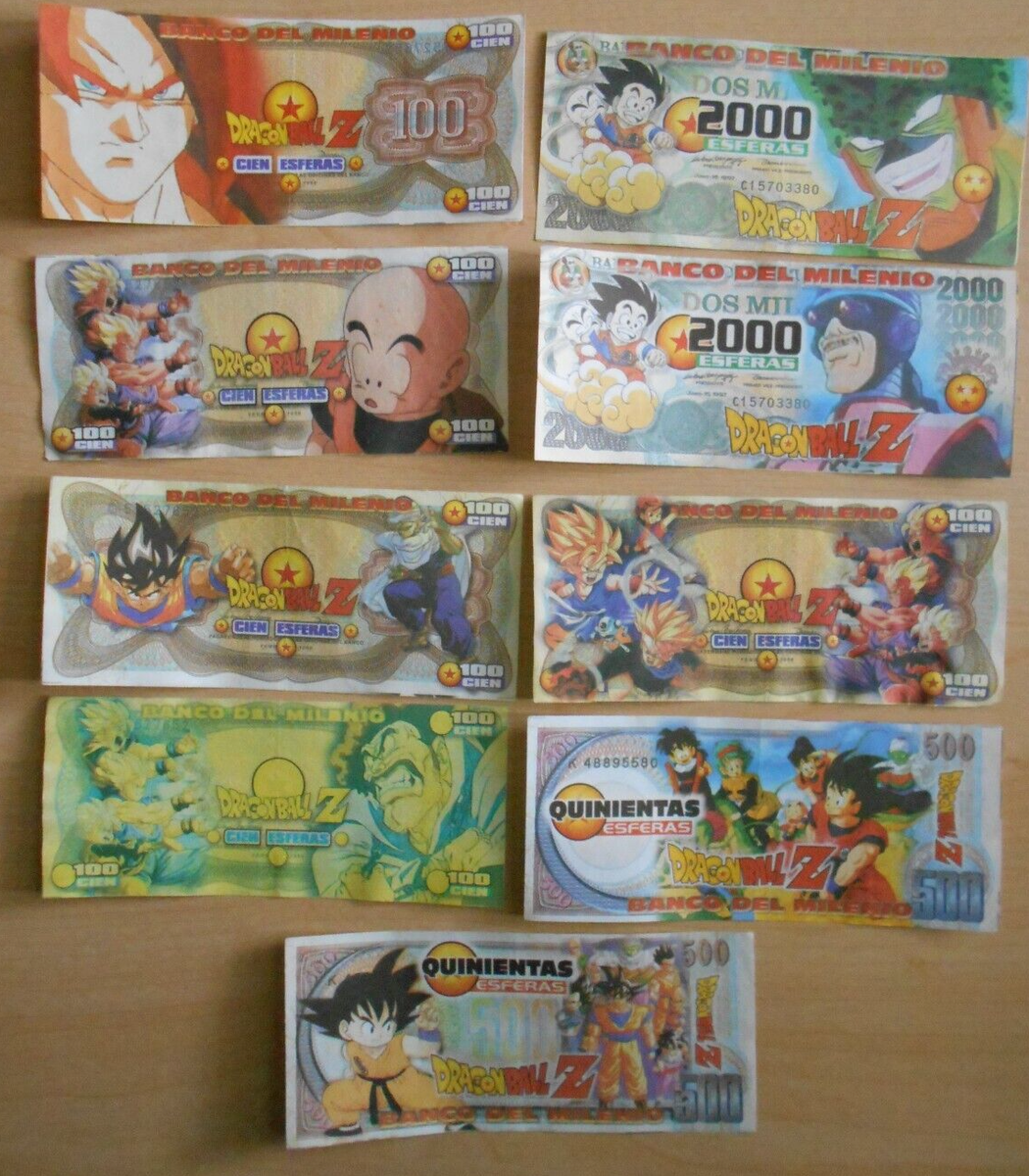 RARE 9 Bill collectible BANK NOTE Dragon Ball Z from