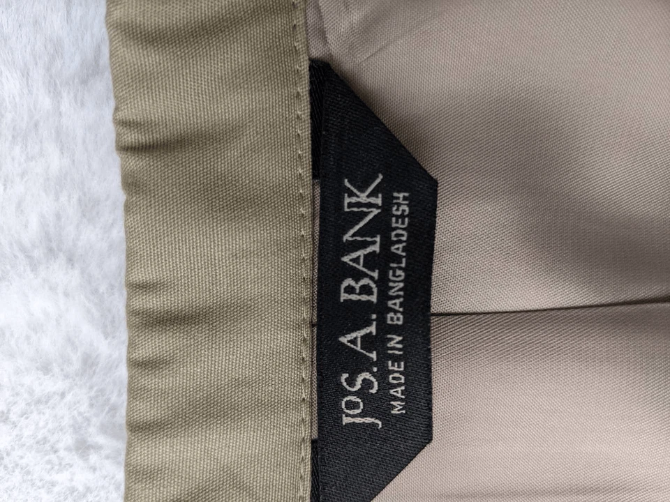 Jos. A. Bank Mens Suit 2 Piece Beige Tan Blazer 40R Pants 34x28 - Image 4 of 4