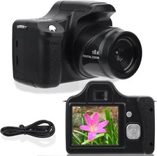 4K Digital Camera,18X Zoom FHD SLR Camera,3in LCD Screen Long Focal Length Anti
