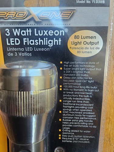 ProXOne 3 Watt Luxeon LED Taschenlampe 80 Lumen - Bild 2 von 5