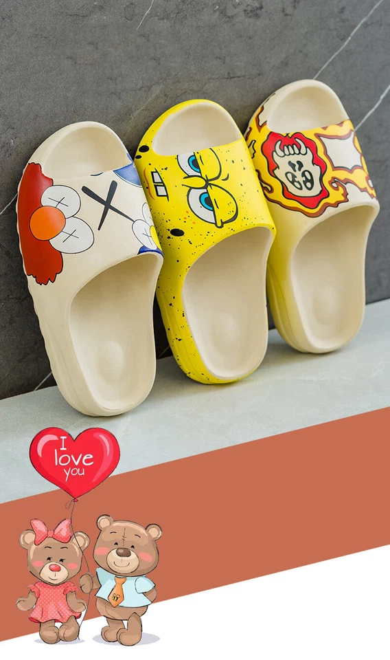 Sandalias antideslizantes acogedoras almohadas de dibujos animados pantuflas nube hogar exterior zapato Foto 2 de 4