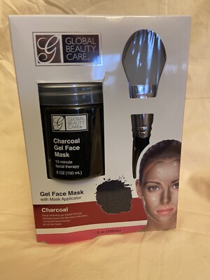 Global Beauty Care Charcoal Gel Face Mask NEW 5oz With Mask Applicator