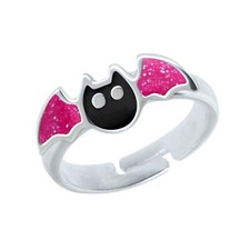 Kinder Ring Fledermaus 925 Silber Fingerring verstellbar Kinderschmuck