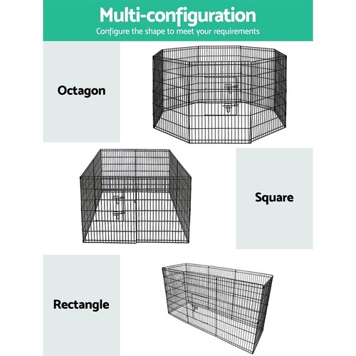 i.Pet Pet Dog Playpen Cage Enclosure 36" 8 Panel Puppy Exercise Fence Play Pen - Picture 4 of 5