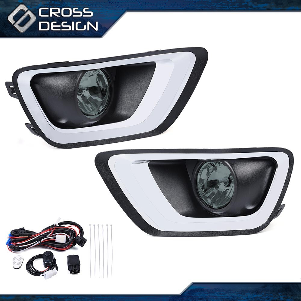 Bumper Fog Lights Driving Lamps & Wiring W/ Bubles Fit For 15-20 CHEVY COLORADO