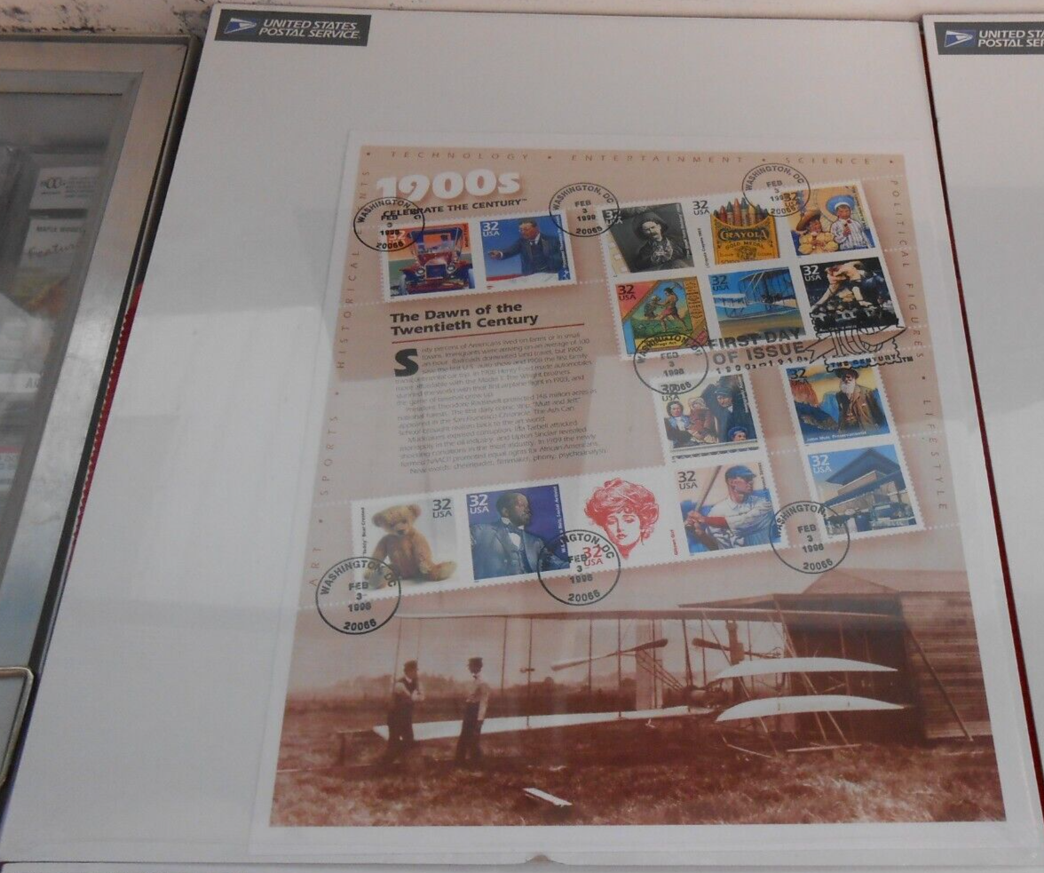CELEBRATE THE CENTURY COLLECTION STAMPS SET OF 10 SEALED SHEETS