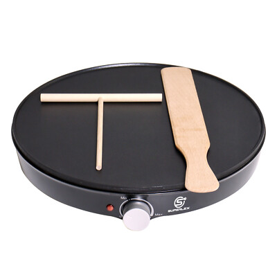 SUPERLEX Crêpes - Maker Crepegerät Crepeplatte Pfannkuchen Pfanne Ø 30 cm 1000 W