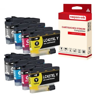 DOUBLE D LC427XL LC-427XL Cartouches D'encre Pour Brother LC427XL LC427 Pour Brother MFC-J5955DW MFC-J6955DW MFC-J6957DW MFC-J6959DW HL-J6010DW MFC5955 MFC6955 (1Noir, 1Cyan, 1 Magenta,1 Jaune