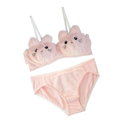 Cartoon Anime Lingerie for Women Funny Cats Students Girls Underwear Set Gifts - Picture 10 of 14
