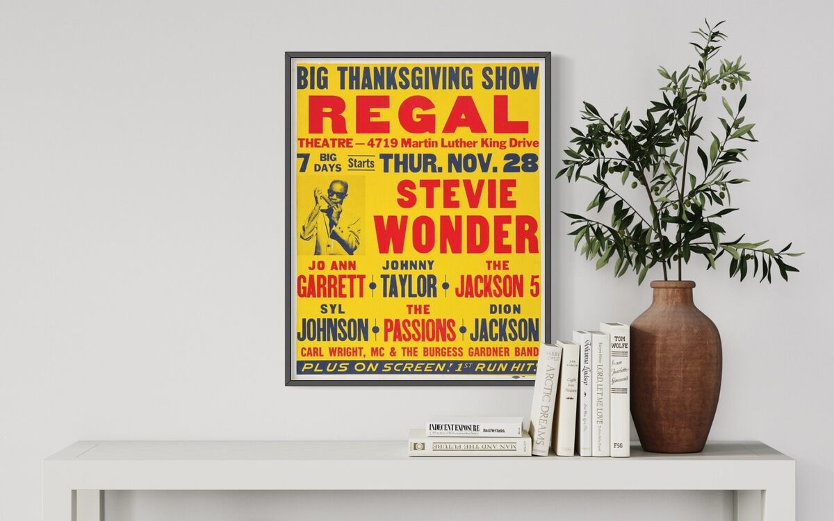 Stevie Wonder 1968 Regal Theatre - Concert Poster Art Print– Onyx Art House