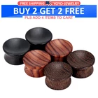 2PCS Saddle Concave Ear Plugs-Organic Wood Ear Gauges Expander Tunnels Piercing