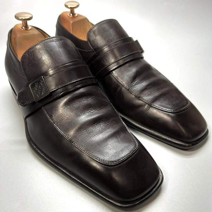 LOUIS VUITTON Dress shoes leather Brown mens Used