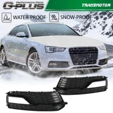 Fit For 13-16 Audi A5 S-Line S5 Front Bumper Fog Light Grilles Cover Trim