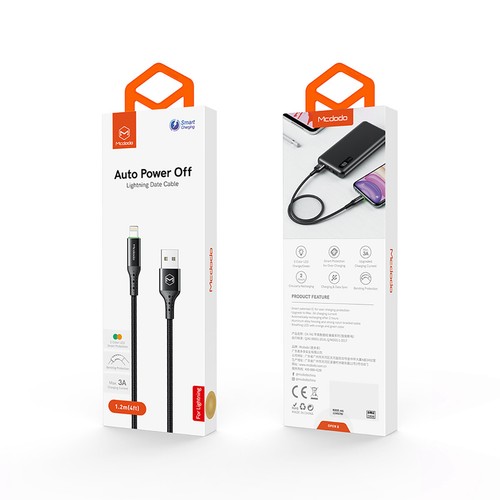 Câble de charge USB Smart DEL Auto Power Off pour iPhone XR 7 8 6 11 12 13 14 Pro - Photo 12 sur 12