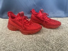 Frey Red Jelly Sole Slip On Pull Tie Comfy Running Shows Valentines Size 8.5