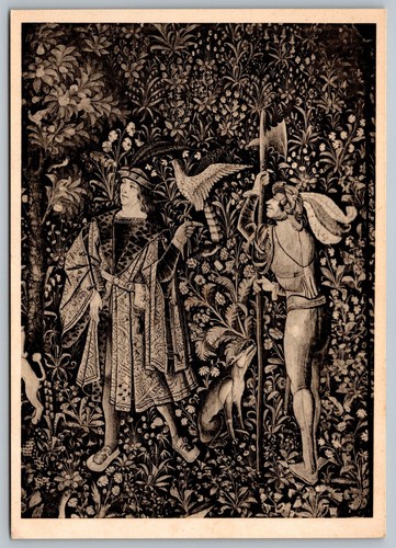 Postcard Debut XVI Costumes Tapisseries Scene De Genre Art Gallery Museum