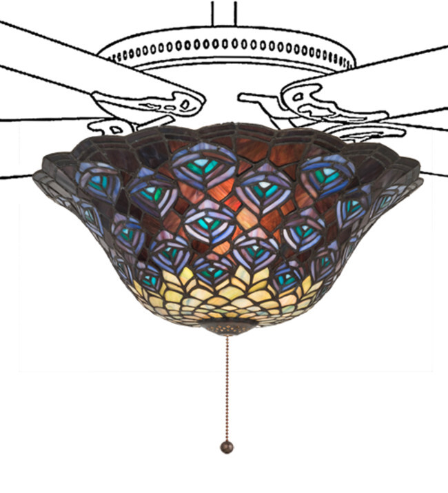 Meyda Tiffany 72649 Tiffany Peacock Feather 16