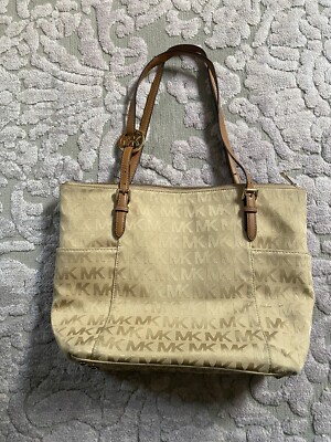 MICHAEL KORS Jet Set East West Top Zip TOTE BAG Camel