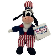 Disney Store Uncle Sam Goofy Plush Bean Bag Beanie 4th of July Vintage With Tag