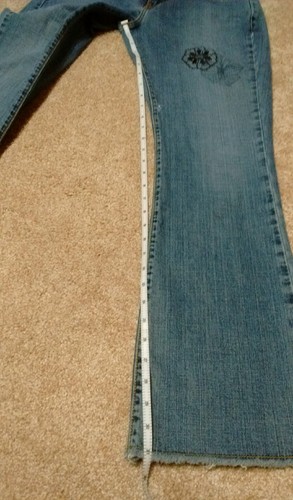 'LEVI STRAUSS' Jeans Womens 515 Bootcut 8M No-hem Hemline Embroidered B-82 - Picture 7 of 12