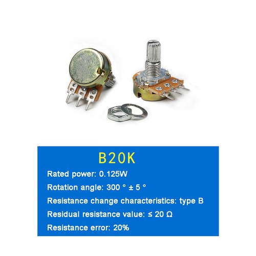 Variable Resistor Potentiometer Pot Lin Linear B1K B2K B10K B20K B50K B100K B1M - Picture 12 of 29