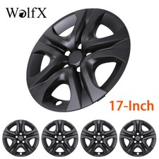 Set Of 4 17 Hubcaps Matte Black Full R17 Wheel Covers For 2013-2018 Toyota Rav4