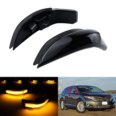 2x LED Spiegelblinker Außenspiegel Blinklicht Schwarz Für Toyota Camry 2013-2016