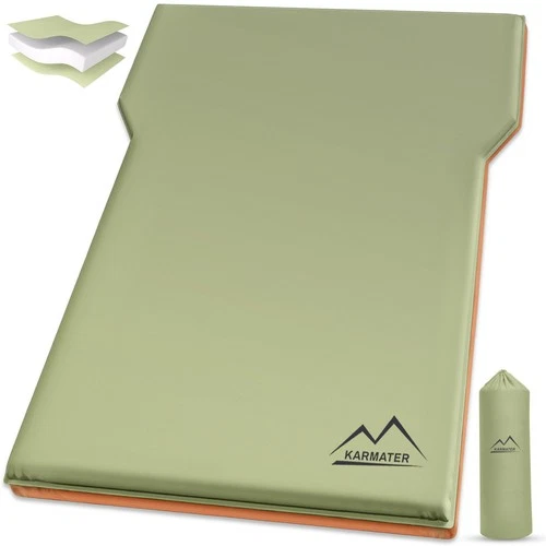 Self Inflating Car Sleeping Pad for Camping, Thick Memory Foam Car Camping Ma...