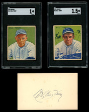 (3) LOT OF HOF Bill Terry 1933 Goudey Card #125 + 1934 #21 + Signed Auto !