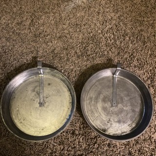 2 Vintage Layer Cake Pans 7.5x1.5 ROUND Aluminum Quick Release Slider USA