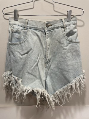 Vintage Wooz Wear Tattered Shorts Acid Wash Denim Size 11/12