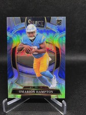 2025 Panini Select - Concourse - Omarion Hampton #2 - Silver Prizm (RC) Chargers