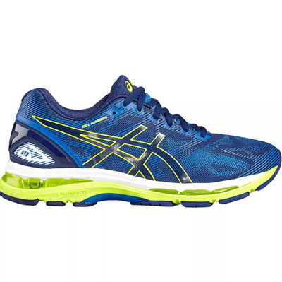 A S I C S Gel Nimbus 19 Running Shoes Size 11.5 Men 46 EUR T700N Blue Volt Navy