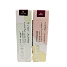 Image of Clinique Pop Longwear Lipstick 2 x 3.9g Matte 07 Pow Pop & 08 Bold Pop New