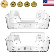 2pcs Bathroom Shelf Organizer Over Toilet Wall Mounted Storage Rack for Towel...