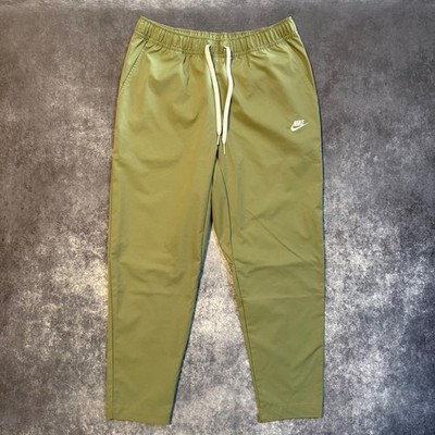 Nike Mens Olive Green Sportswear Woven Chino Tapered Jogger Pants Size L