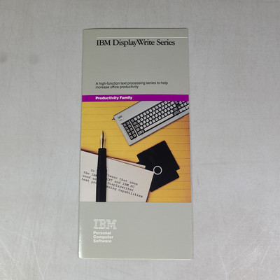 Vintage 1984 IBM Display Write Series Sales Pamphlet Ephemera