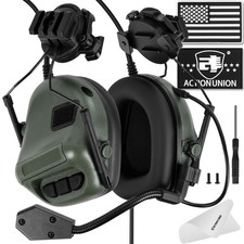 ACTIONUNION Tactical Headset for Airsoft Fast Helmet No Noise Reduction OD
