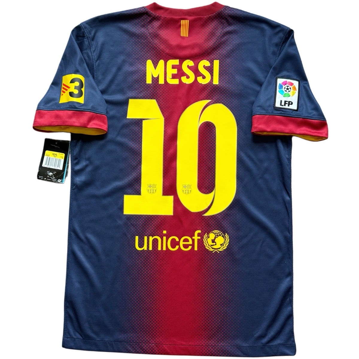 2012/13 Barcelona Home Jersey #10 Messi Small Nike Soccer Vintage