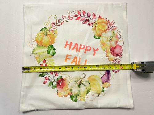 Outdoor Indoor 2 Pillow Covers Fall Autumn 17.5X17.5" Zip New - Picture 6 of 9
